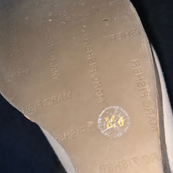 MARC FISHER SUEDE CORK ANKLE STRAP wedges WOMENS size 6 - mint ! - Picture 3 of 16